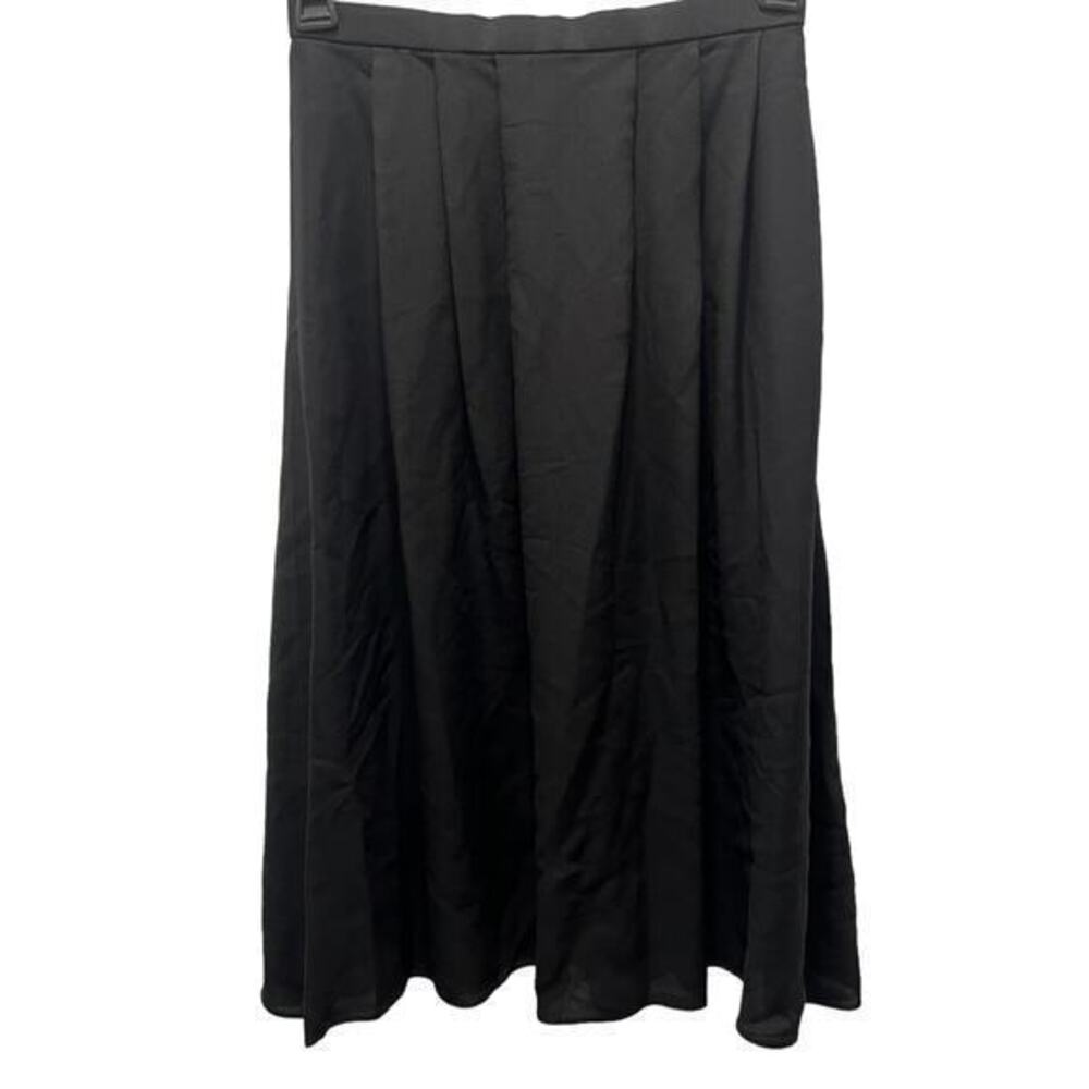 ILGWU Vintage Sheer Lined Black MIDI skirt pockets 50’s Secretary Sz 10